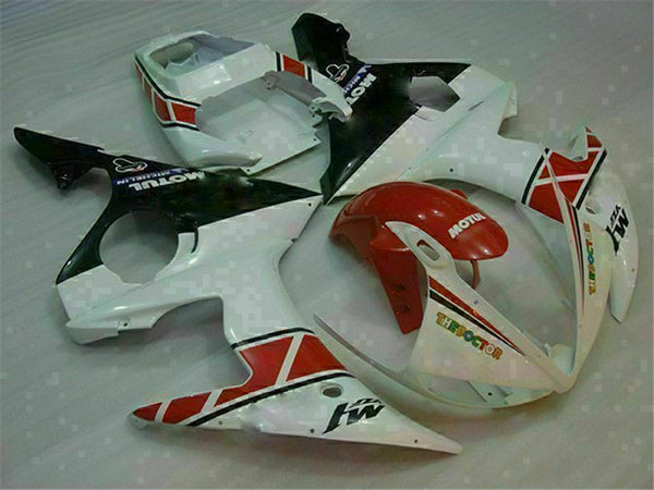 MS Injection White Red Fairing Fit for Yamaha YZF 2003-2005 R6 & 06-09 R6S g013