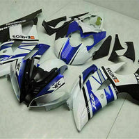 MS Injection Mold White Blue ABS Kit Fairing Fit for Yamaha 2008-2016 YZFR6 e019