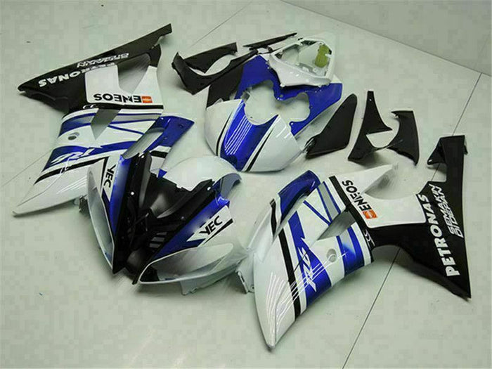 MS Injection Mold White Blue ABS Kit Fairing Fit for Yamaha 2008-2016 YZFR6 e019