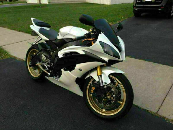 MSB Injection Mold  White Plastic Fairing Fit for Yamaha 2008-2016  YZF R6 g060
