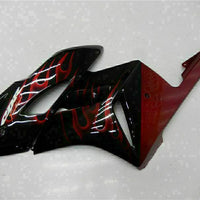 MS Injection Red Flame Black Fairing Kit Fit for Honda2004-2005 CBR1000RR u0124
