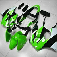 MSA Fit for  2000-2002 ZX6R Plastic Green Black Injection Fairing ABS t016