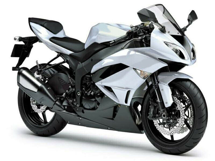 NT New Fit for  2009-2012 ZX6R Plastic White Injection Fairing k011