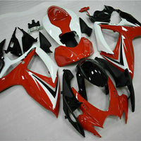 MSB Injection Red White Fairing Set Fit for  2006 2007 GSXR 600 750 n023z