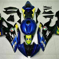 MS Injection Bodywork Blue Black ABS Fairing Fit for Yamaha 2008-2016 YZFR6 e066