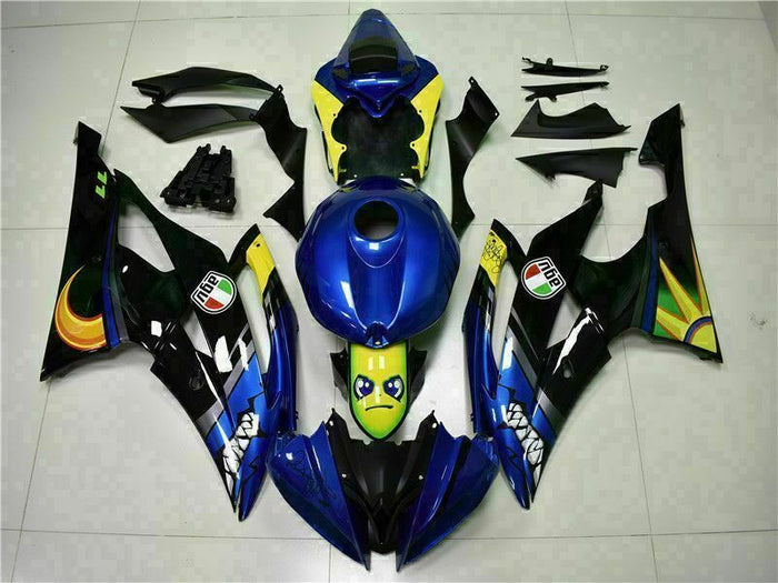 MS Injection Bodywork Blue Black ABS Fairing Fit for Yamaha 2008-2016 YZFR6 e066