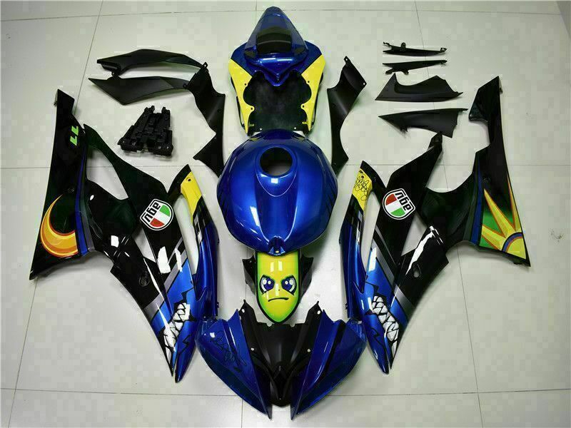 NT Fairing Fit for Yamaha 2008-2016 YZF-R6 E066- Blue Black Yzfr | ABS Injection