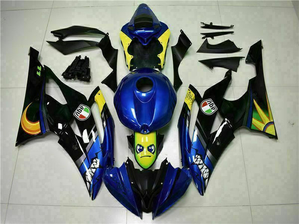 MS Injection Bodywork Blue Black ABS Fairing Fit for Yamaha 2008-2016 YZFR6 e066