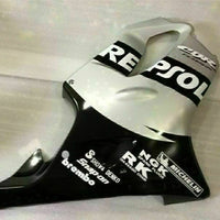 MS Injection Black Silver Fairing Plastic Fit for Honda 2001-2003 CBR600 F4I u035