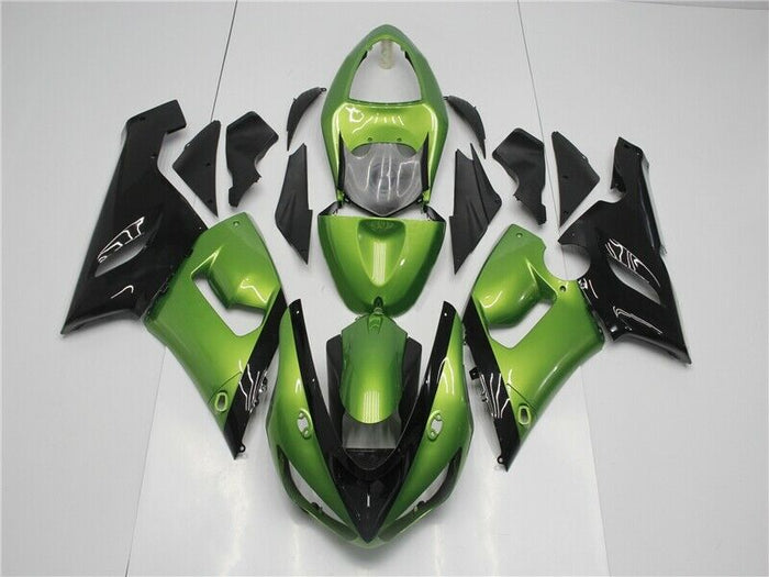 NT Injection Molding Black Green Body Fit for 2005 2006 ZX6R 636 Fairing e03A