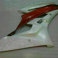 MS Injection White Brown ABS Kit Fairing Fit for Yamaha 2006-2007 YZF R6 g036