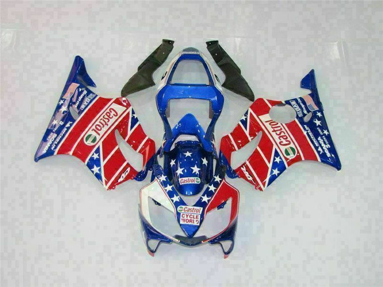 MS Injection Blue Red ABS Kit Fairing Fit for Honda 2001-2003 CBR600 F4I u033