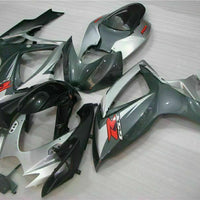 MSB Injection Silver Black Fairing Fit for  2006 2007 GSXR 600 750 n042