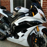 MSB Injection Mold White Black Fairing Kit Fit for Yamaha 2006-2007 YZF R6 j001