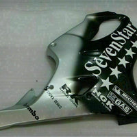 MS Injection Black Silver Fairing Plastic Fit for Honda 2001-2003 CBR600 F4I u021
