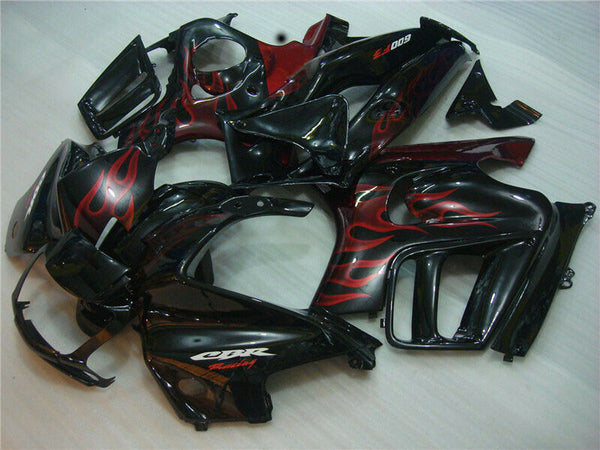 MSA Red Flame Injection Tank Cover Fairing Fit for Honda 1995-96 CBR600F3 u004