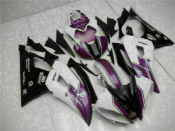 MS Injection White Purple Plastic Fairing Fit for Yamaha 2008-2016 YZF R6 g028