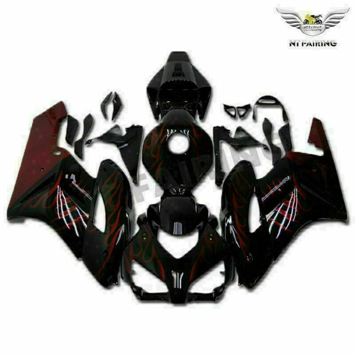 MSA Injection Mold Red Flames Fairing Fit for Honda 2004-2005 CBR1000RR WTH u001