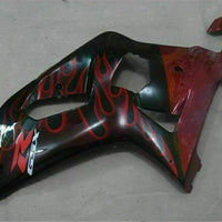 MSB Injection Black Red Fairing Fit for  2001-2003 GSXR 600 750 n031
