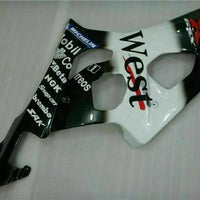 MS Injection New White Black Set Fairing Fit for  2003-2004 GSXR 1000 p037