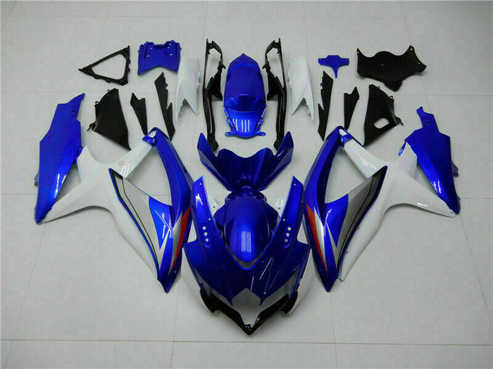 MSB Injection Mold Blue White Fairing Fit for  2008-2010 GSXR 600 750 n066