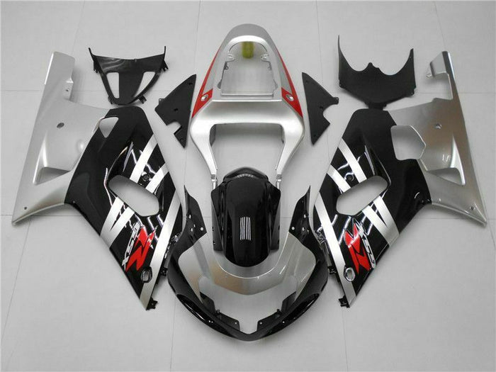 MSB Injection Mold Silver Fairing Fit for  2001-2003 GSXR 600 750 w002