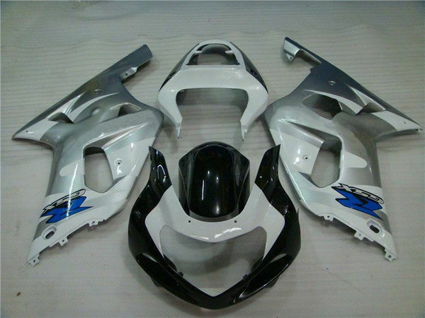MSB Injection Silver Black Fairing Fit for  2001-2003 GSXR 600 750 l069