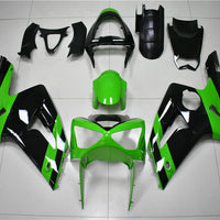 MSA Fit for  03-04 ZX6R 636 Plastic Green Black Injection Fairing a007
