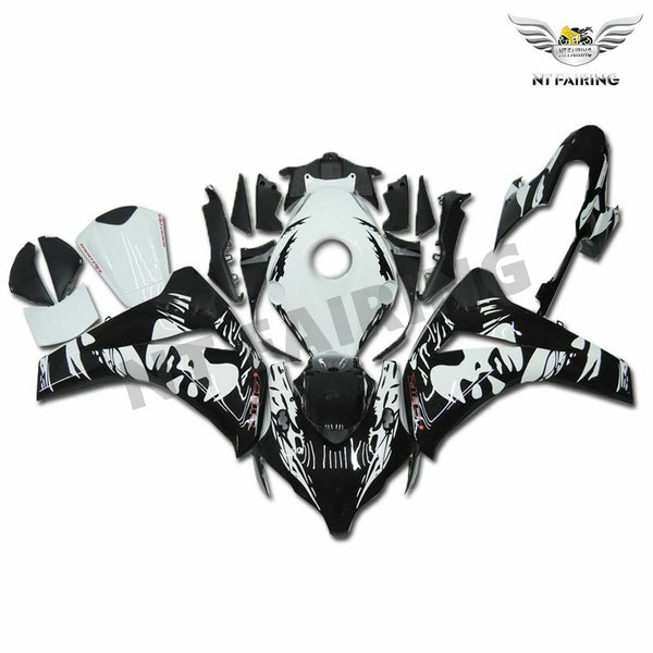 MS Injection Black White Fairing Plastic Fit for Honda 2008-2011 CBR1000RR v084