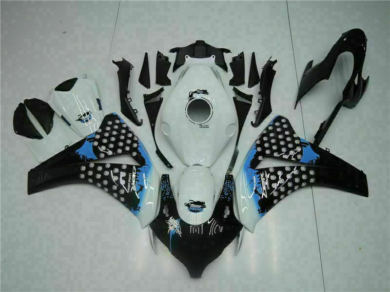 NT Fairing Fit for Honda 2008-2011 CBR1000RR U078- White Black | ABS Injection