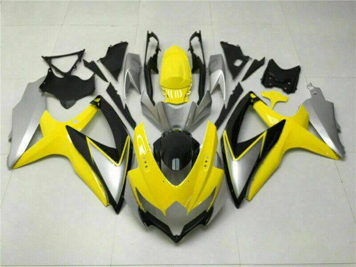 MSB Injection Mold Yellow Fairing Set Fit for  2008-2010 GSXR 600 750 n017