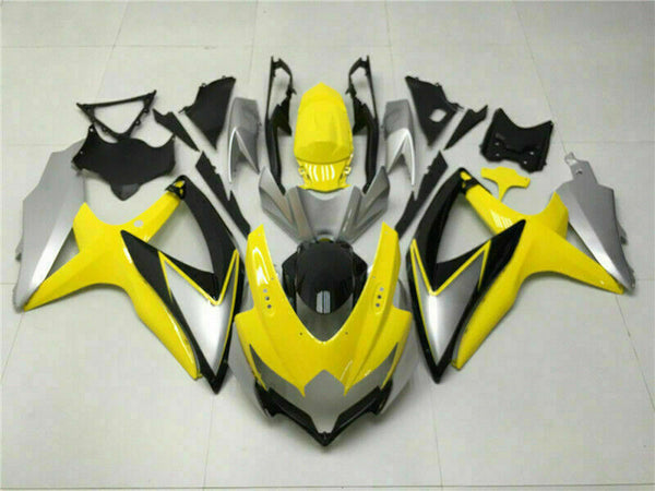 MSB Injection Mold Yellow Fairing Set Fit for  2008-2010 GSXR 600 750 n017