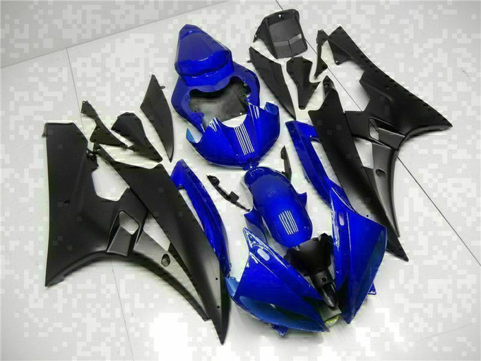 MS Injection Mold Blue Black Kit Fairing Fit for Yamaha 2006-2007 YZF R6 g011