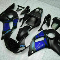 MS Injection Blue Black Plastic ABS Fairing Fit for Yamaha 1998-2002 YZF R6 g016