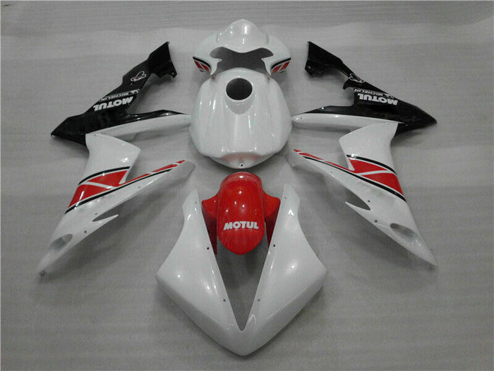 MSA White Tank Cover Fairing Set Injection Fit for Yamaha 2004-2006 YZF R1 u039