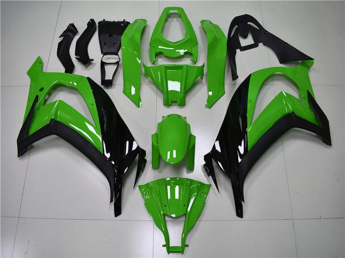NT Aftermarket Injection ABS Plastic Fairing Fit for ZX10R 2011-2015 Black Green N003