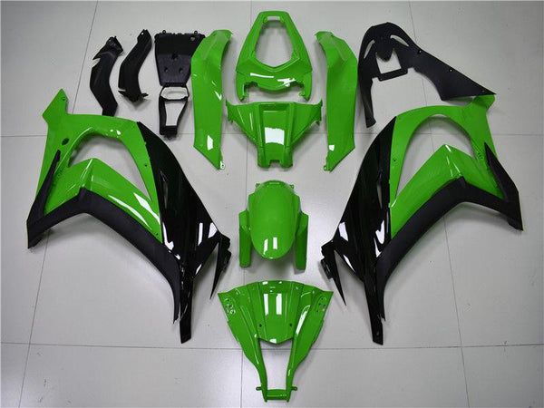 NT Aftermarket Injection ABS Plastic Fairing Fit for ZX10R 2011-2015 Black Green N003