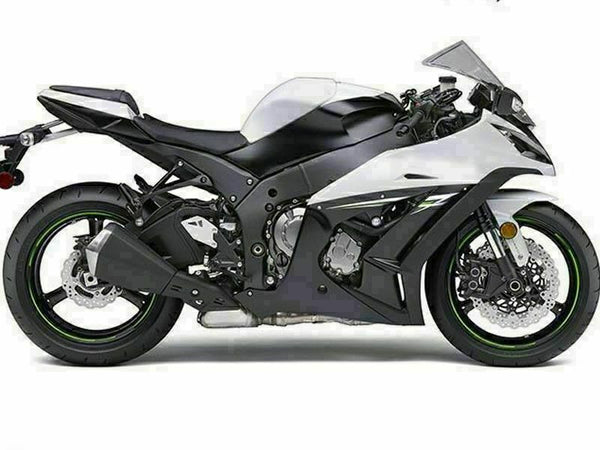 NT Aftermarket Injection ABS Plastic Fairing Fit for ZX10R 2011-2015 Black White N005