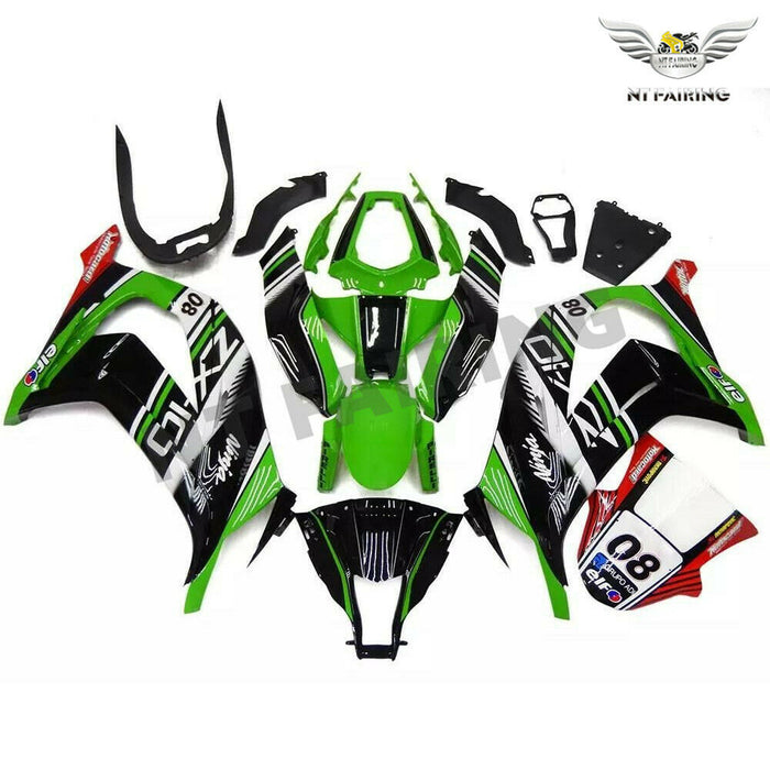 NT Aftermarket Injection ABS Plastic Fairing Fit for ZX10R 2011-2015 Green White Black N016