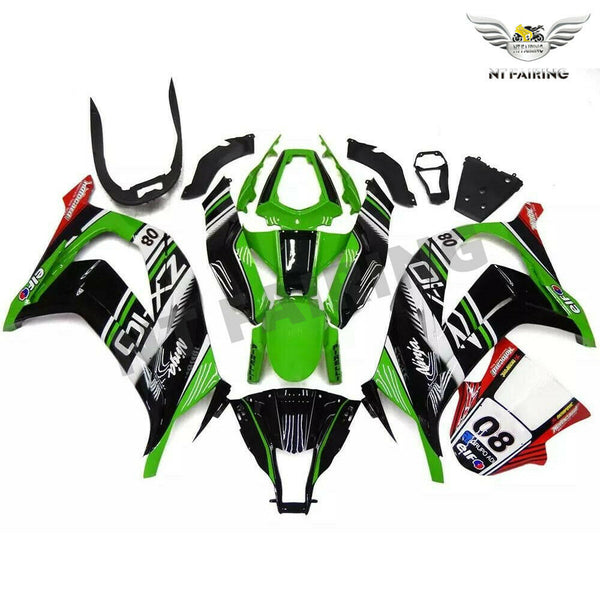 NT Aftermarket Injection ABS Plastic Fairing Fit for ZX10R 2011-2015 Green White Black N016