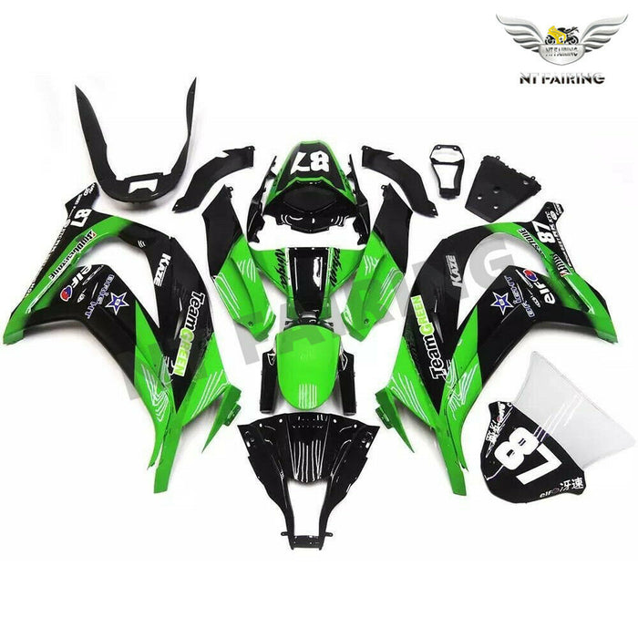 NT Aftermarket Injection ABS Plastic Fairing Fit for ZX10R 2011-2015 Green Black N019