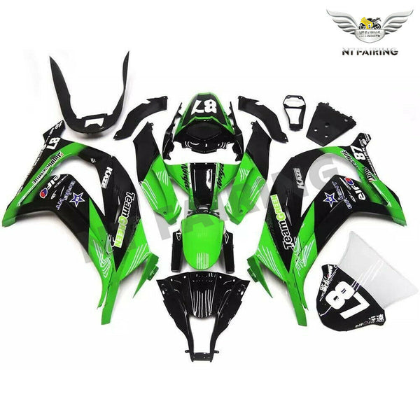 NT Aftermarket Injection ABS Plastic Fairing Fit for ZX10R 2011-2015 Green Black N019