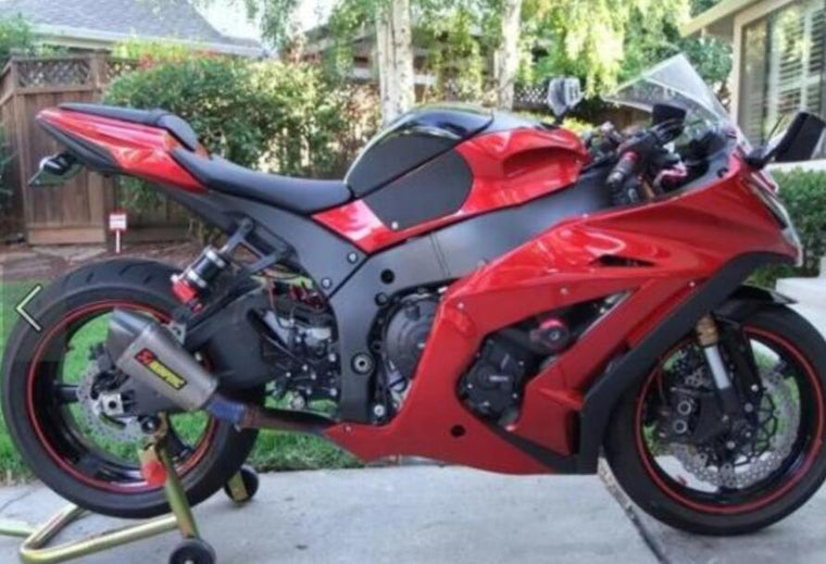 NT Aftermarket Injection ABS Plastic Fairing Fit for ZX10R 2011-2015 Red Black C0001