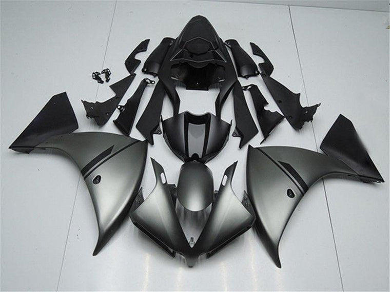 NT Fairing Fit for Yamaha 2012-2014 YZF-R1 N003- Matte Gray Black | ABS Injection, US Stock