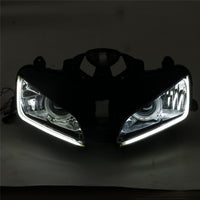Front Motorcycle Headlight HALO Blue Angel Eye Fit Honda 2003-2006 CBR600RR F5