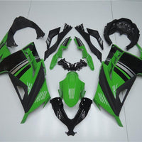 NT Aftermarket Injection ABS Plastic Fairing Fit for EX300 2013-2017 Black Green N004