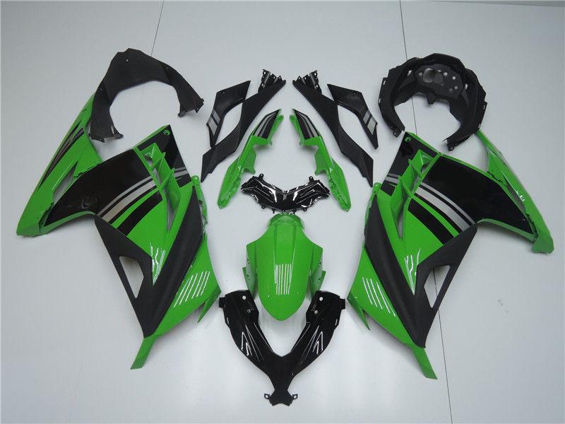 NT Fairing Fit for Kawasaki 2013-2017 EX300 N004- Black Green | ABS Injection