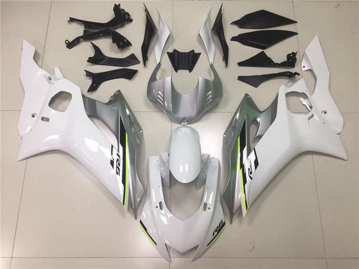 NT Aftermarket Injection ABS Plastic Fairing Fit for YZF R6 2017-2023 White Silver N001
