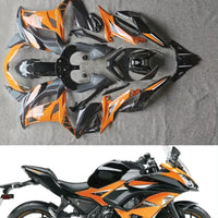 NT Aftermarket ABS Plastic Fairing Fit for EX650R 2017-2019 Glossy Orange Black N011