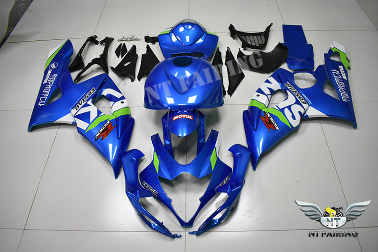 US STOCK NT Aftermarket Injection ABS Plastic Fairing Kit Fit for GSXR 1000 2005-2006 Blue White N073 Available in CA